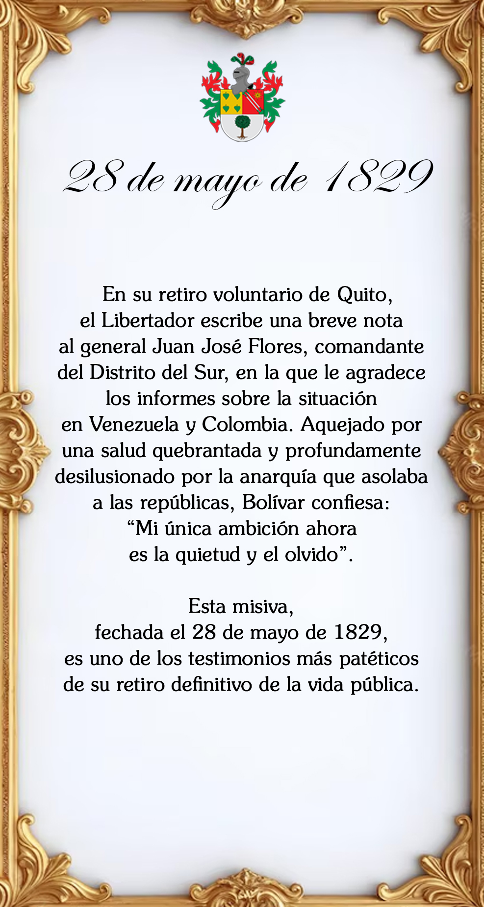 efeméride Sociedad Bolivariana de Venezuela 28 de mayo de 1829 SBV